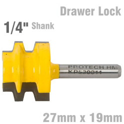 DRAWER LOCK 27MM X 19MM  1/4' SHANK