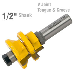 V JOINT TONGUE & GROOVE ASSEMBLY 1/2' SHANK
