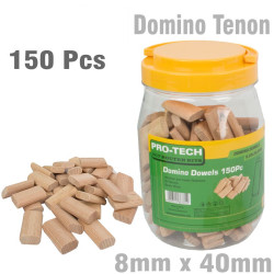 DOMINO TENON 8X40MM 150PC JAR BEECH WOOD