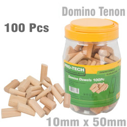 DOMINO TENON 10X50MM 100PC JAR BEECH WOOD