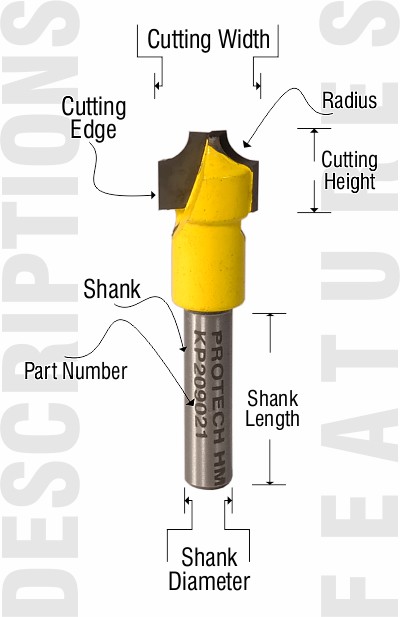 Beading router bit features